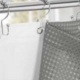 72"W x 78"H Grey Waffle Textured 3 in 1 Shower Curtain Set