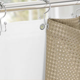 72"W x 78"H Beige Waffle Textured 3 in 1 Shower Curtain Set