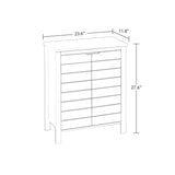 Bathroom Linen Cabinet with Storage Shelf in Grey Wood Finish