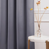 52 x 102 inch Solid GreyThermal Blackout Curtain Panels - Set of 2