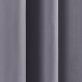 52 x 54 inch Solid Grey Thermal Blackout Curtain Panels - Set of 2