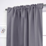 52 x 72 inch Solid Grey Thermal Blackout Curtain Panels - Set of 2