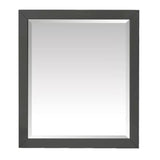 32-in x 28-in Bathroom Wall Mirror with Grey Solid Wood Frame