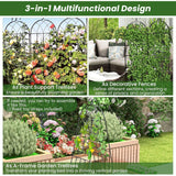 Set of 2 - 6-Ft Heavy Duty Outdoor Galvanized Metal Garden Trellis