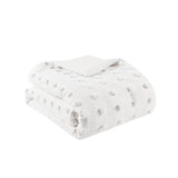 Full/Queen 3-Piece Ivory Pompom Microfiber Comforter Set