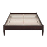 King Size Solid Hardwood Victorian Style Espresso Platform Bed