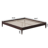 King Size Solid Hardwood Victorian Style Espresso Platform Bed