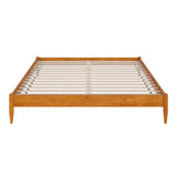 King size Solid Hardwood Platform Bed Frame in Natural Wood Finish