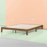 King Simple Modern Solid Wood Platform Bed Frame - 700 lb. Weight Capacity