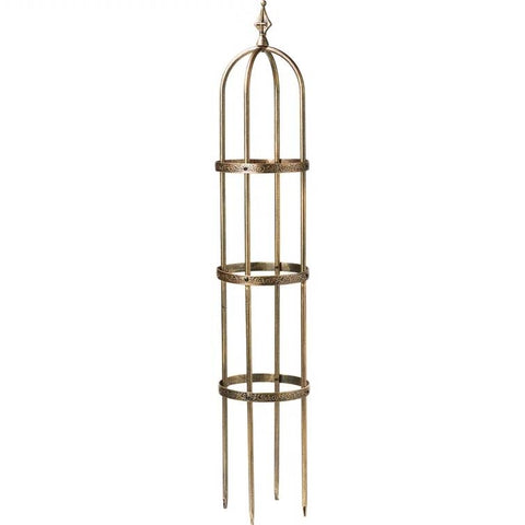 60-inch Copper Finish Steel Outdoor Garden Trellis Obelisk