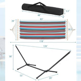 Portable Poly-Cotton Hammock with Stand and Carrying Case