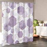 72"W x 72"H Abstract Lavender Geometric Polyester Shower Curtain