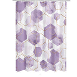 72"W x 72"H Abstract Lavender Geometric Polyester Shower Curtain
