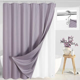 72"W x 84"H Lavender Waffle Textured Shower Curtain Set with Liner