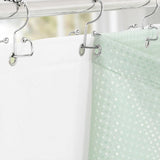 72"W x 84"H Mint Green Waffle Textured Shower Curtain Set with Liner