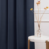 52 x 102 inch Solid Navy Blue Thermal Blackout Curtain Panels - Set of 2