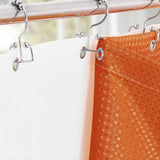 72"W x 84"H Burnt Orange Waffle Textured Shower Curtain Set with Liner