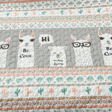 Pink Turquoise Grey White Llama Cactus Southwest 6 Piece Daybed Cover Set