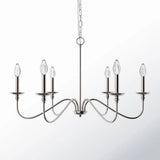 30-inch Classic 6-Light Dimmable Chandelier in Polished Nickel Finish