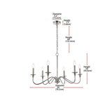 30-inch Classic 6-Light Dimmable Chandelier in Polished Nickel Finish