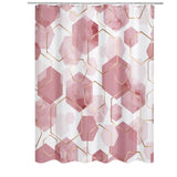 72"W x 84"H Abstract Pink Geometric Polyester Shower Curtain