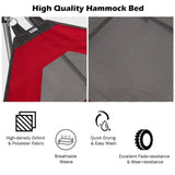 Red Portable Camping Foldable Hammock with Stand and Carry Case