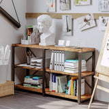 Industrial Farmhouse Metal Wood TV Stand for TV up to 65-inch