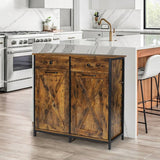 Rustic Multipurpose 2 Drawer / 2 Tilt Out 10gL Kitchen Laundry Trash/Recycle Storage