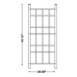 66-inch x 28-inch Outdoor PVC Vinyl Garden Trellis in Mocha Brown Tan