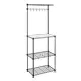 Heavy Duty Black Metal Kitchen Dining Bakers Rack Microwave Stand Plant Stand
