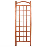 72-inch Outdoor Solid Wooden Classic Grid Garden Trellis in Brown Wood Finish
