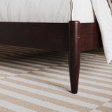 Twin Size Solid Hardwood Victorian Style Espresso Platform Bed