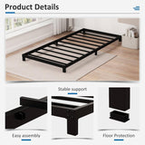 Twin size 5-inch Heavy Duty Metal Bed Frame with 3,000 lb. Weight Capacity
