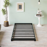 Twin size 3-inch Low Profile Heavy Duty Metal Bed Frame in Matte Black