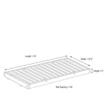 Twin size Solid Wood Roll-Out Trundle Bed Frame - Made in USA