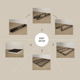 Twin size 8-inch Metal Frame Box-Spring Mattress Foundation with Cover