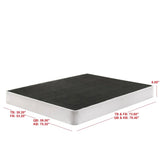 Twin size 8-inch Metal Frame Box-Spring Mattress Foundation with Cover