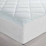 Twin size Washable Quilted Mattress Pad with Elastic Fitted Skirt