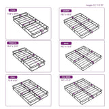 Twin size 5-inch Low Profile Metal Box Spring Mattress Foundation with Cover