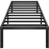 Twin 18-inch Heavy Duty Black Metal Platform Bed Frame