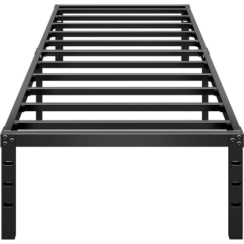Twin 18-inch Heavy Duty Black Metal Platform Bed Frame