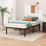 Twin 18-inch Heavy Duty Black Metal Platform Bed Frame