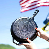 Black 10 inch Lightweight Cast Iron Skillet Set Made in USA