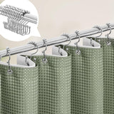 72"W x 84"H Sage Green Waffle Textured 3 in 1 Shower Curtain Set