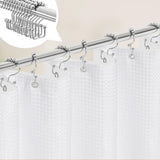 72"W x 78"H White Waffle Textured 3 in 1 Shower Curtain Set