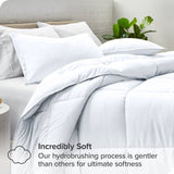 Twin/Twin XL size Super Soft Microfiber Down Alternative Comforter Set White