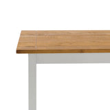 45 x 28 inch Solid Pine Wood Farmhouse Dining Table with White Wooden Legs