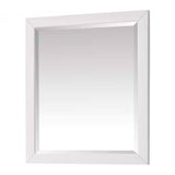 32-in x 28-in Bathroom Wall Mirror with White Solid Wood Frame
