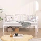 Twin size Victorian White Metal Daybed Frame - 350 lbs. Weight Capacity