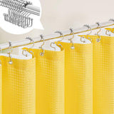 72"W x 84"H Yellow Waffle Textured 3 in 1 Shower Curtain Set